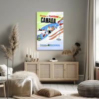 Canadian Winter Skiing Adventures: Vintage Travel Poster PosterGoat