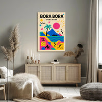 Bora Bora Island Abstract Poster PosterGoat