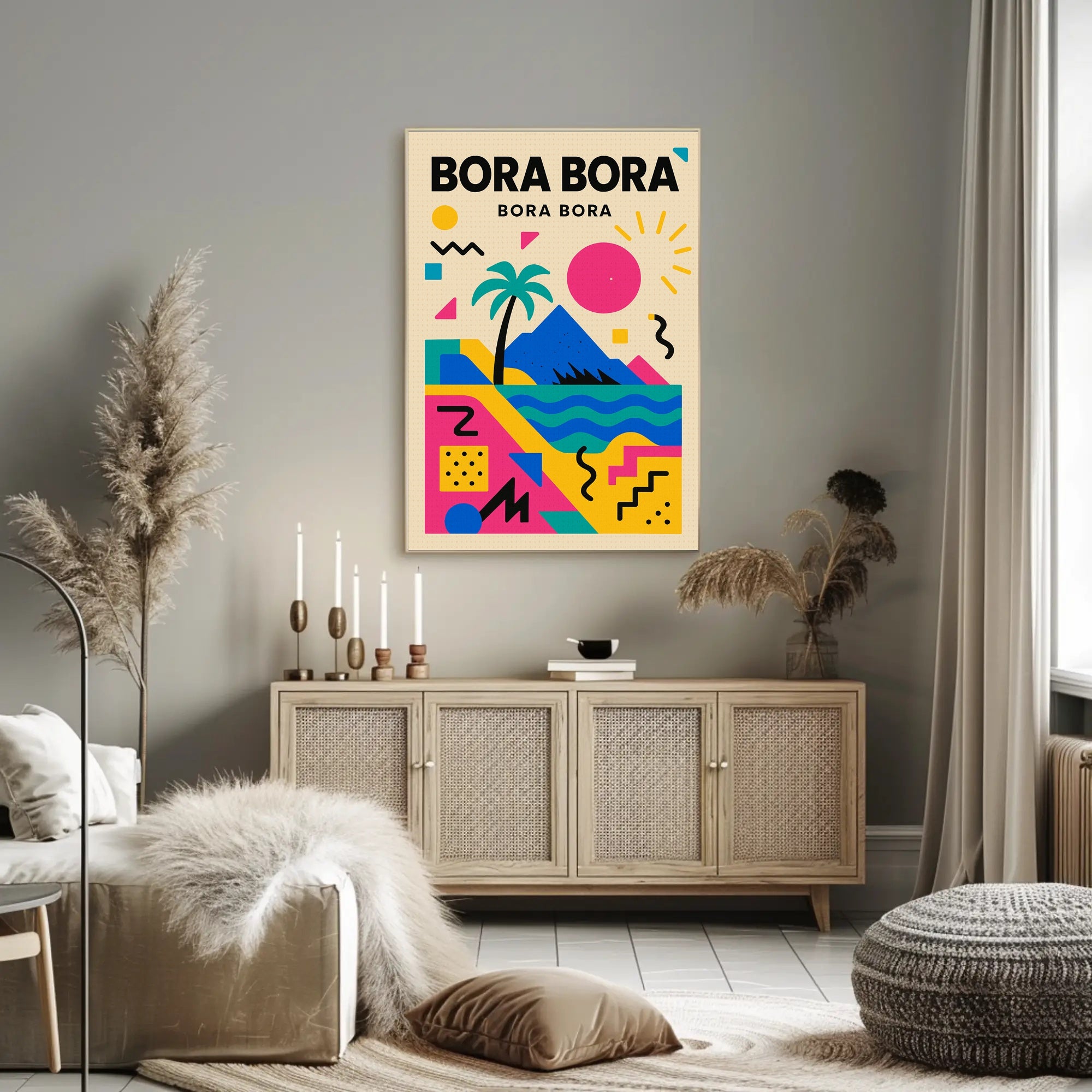 Bora Bora Island Abstract Poster PosterGoat