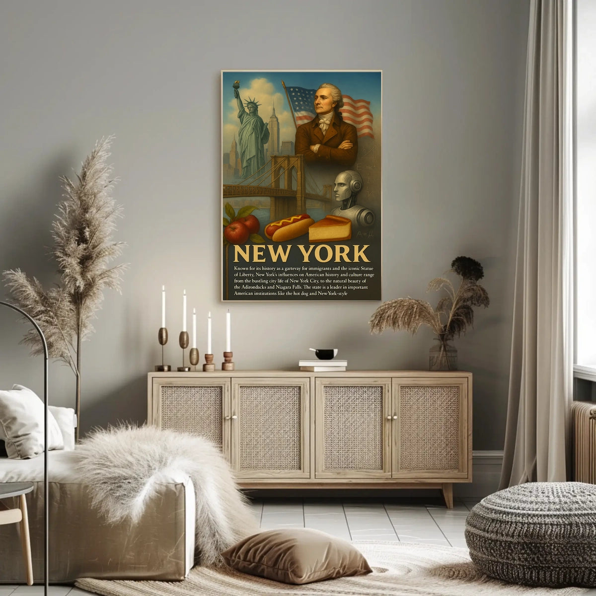 New York Heritage Poster Vintage Wall Art