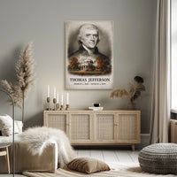 Thomas Jefferson 3rd President of the United States Reflections Poster