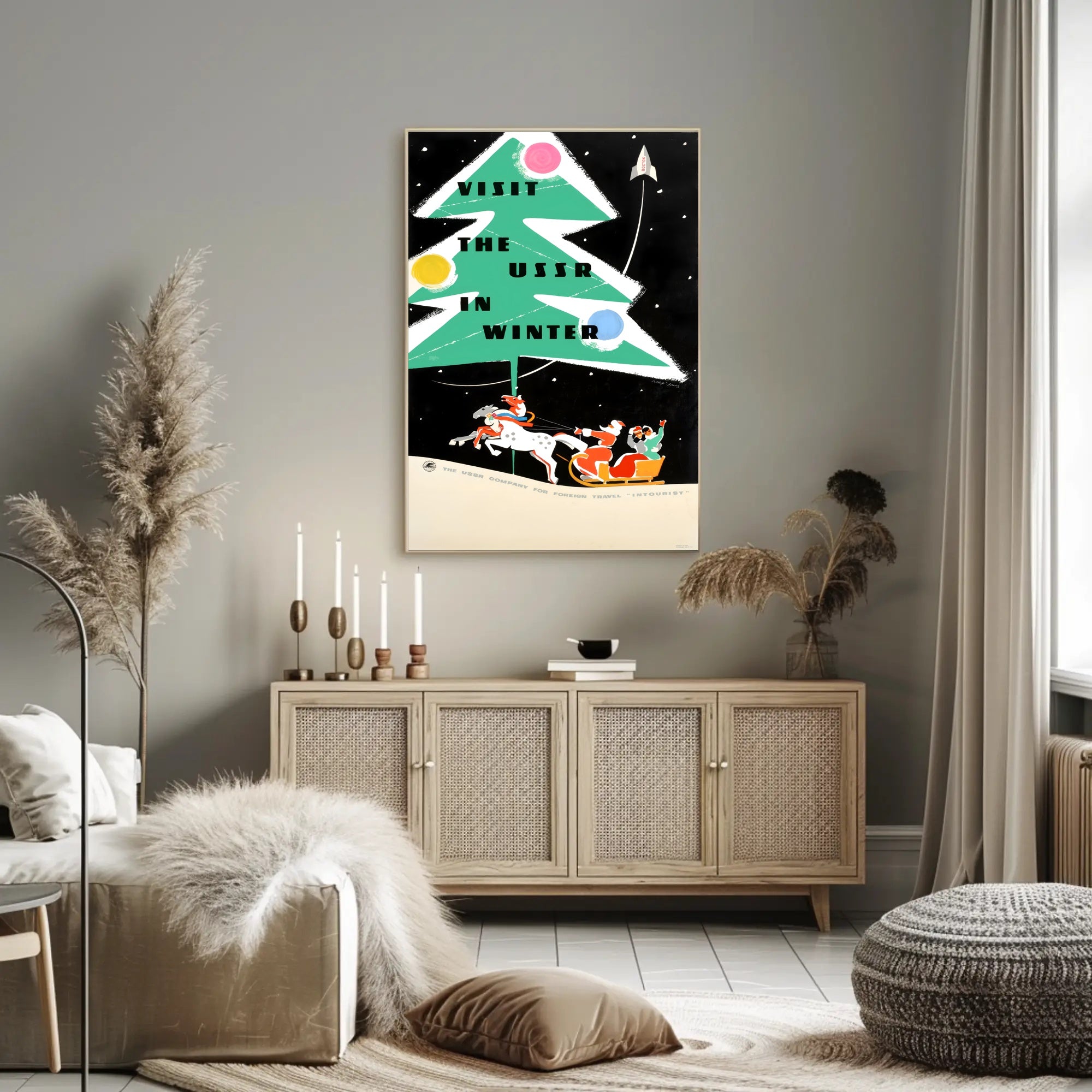 Visit the USSR in Winter Travel Poster PosterGoat