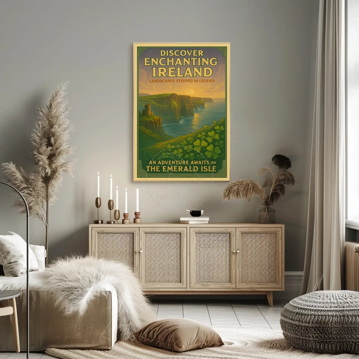 Ireland's Enchanting Cliffs Travel Poster