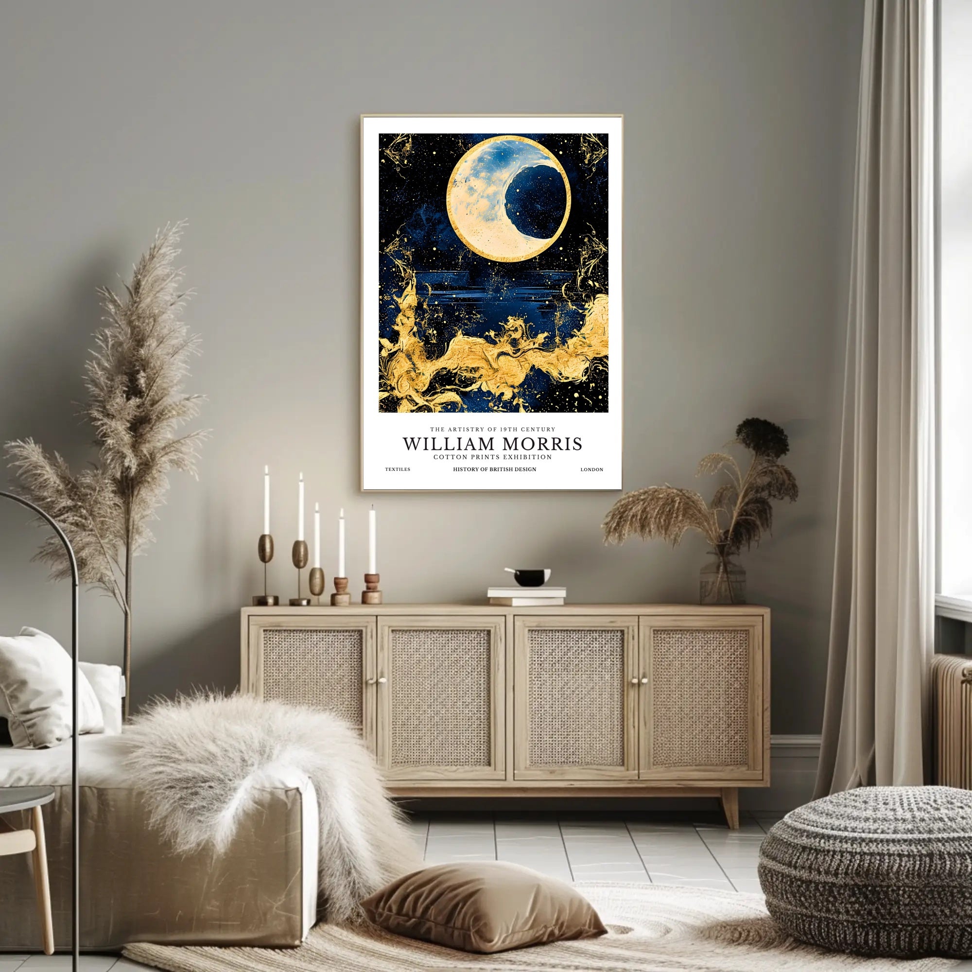 William Morris Cotton Prints Exhibition Poster