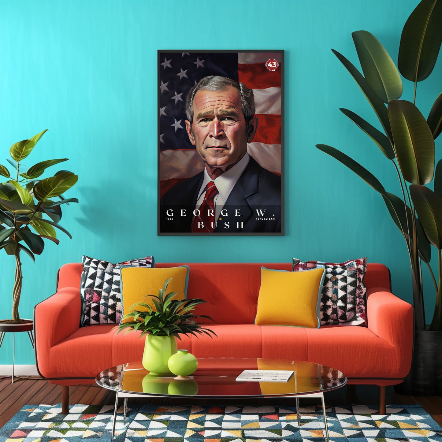 George W. Bush 43rd President Of The United States Portrait