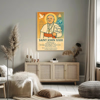 Saint John XXIII Vintage Religious Art Poster