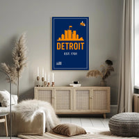 Detroit Skyline Est. 1701 Poster PosterGoat