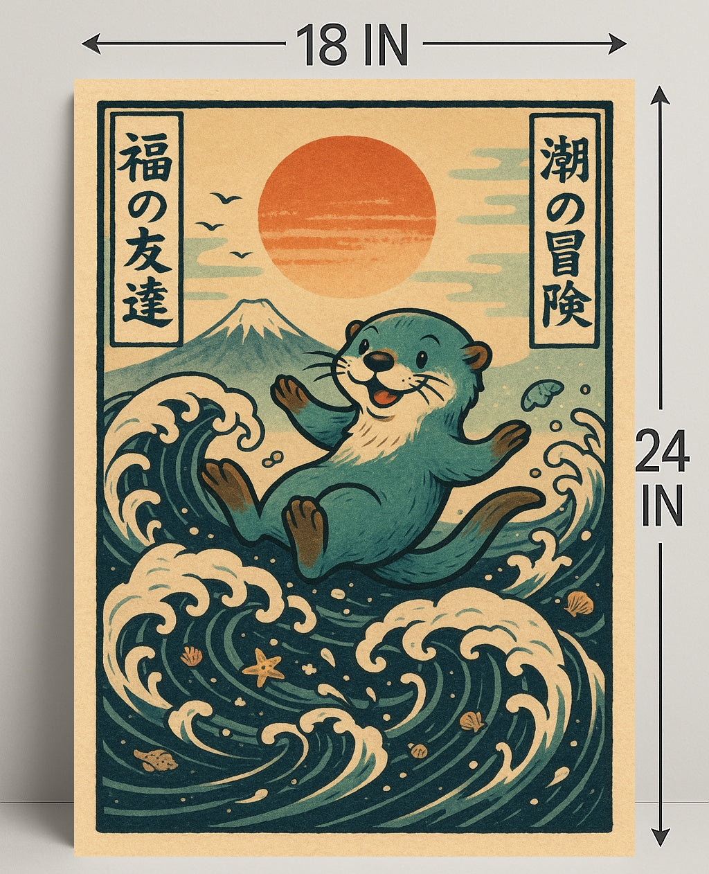 Otters Ocean Adventure Poster PosterGoat