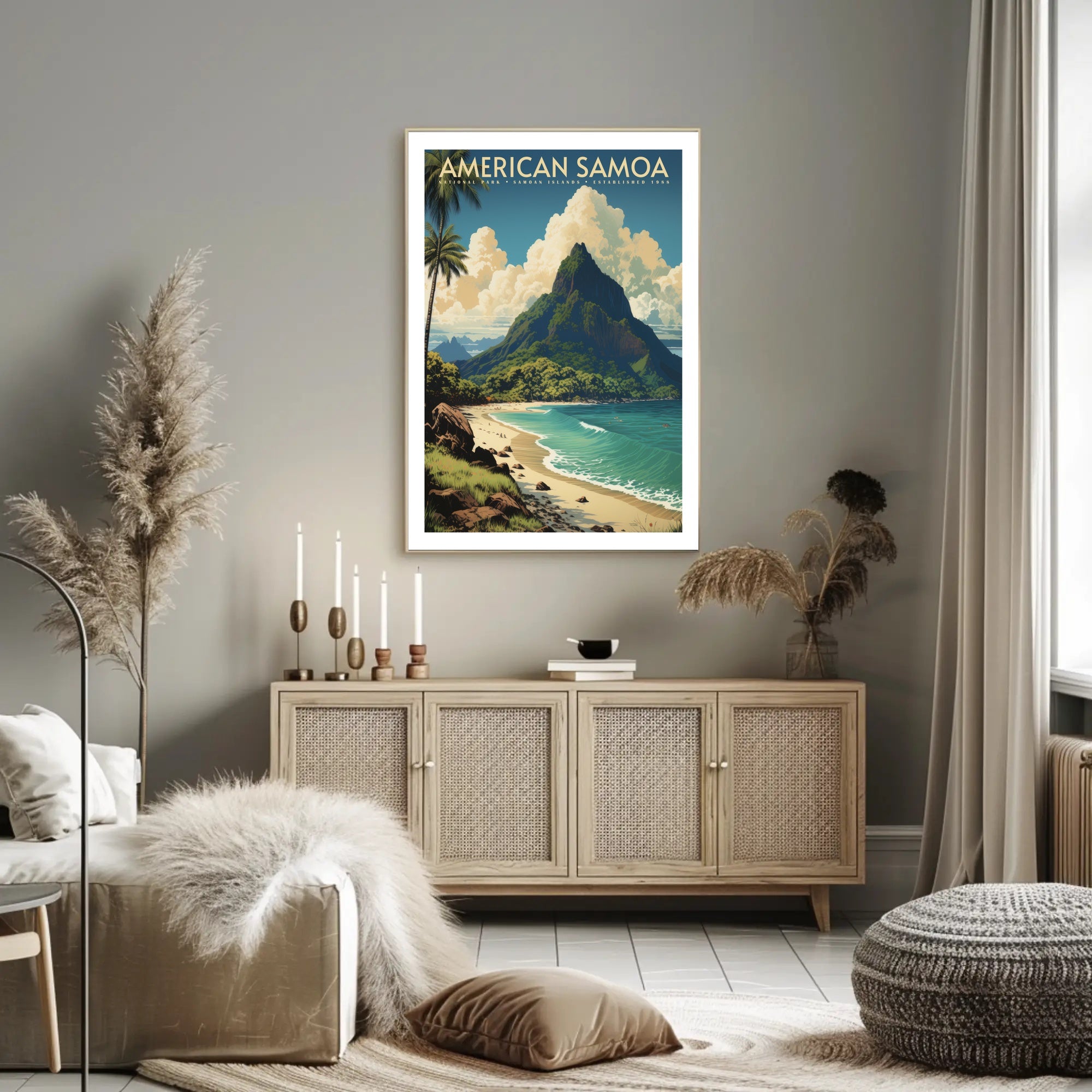 American Samoa National Park Travel Poster Print