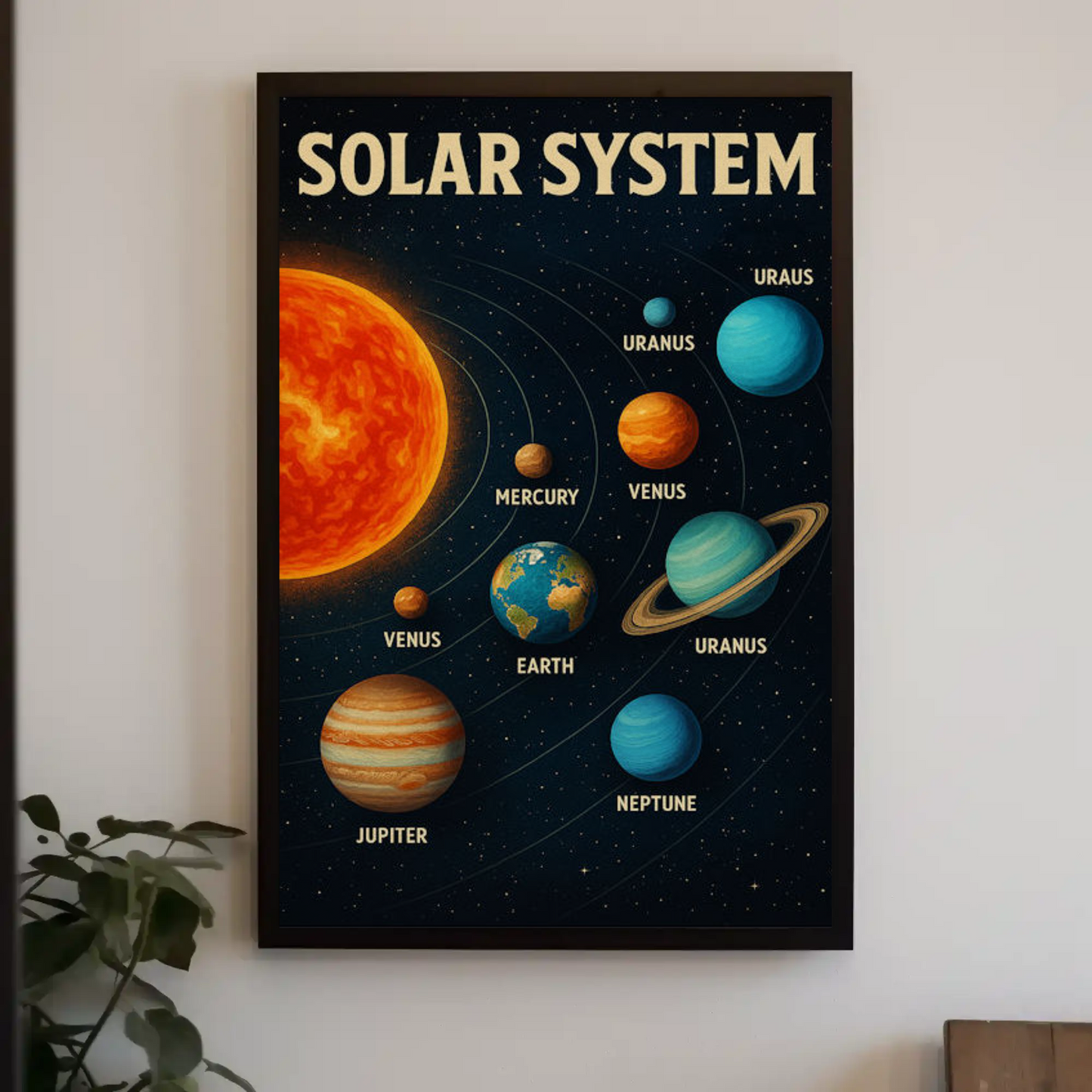 Solar System Astronomy Planets Orbit Sun Poster Poster