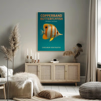 Copperband Butterflyfish Poster PosterGoat