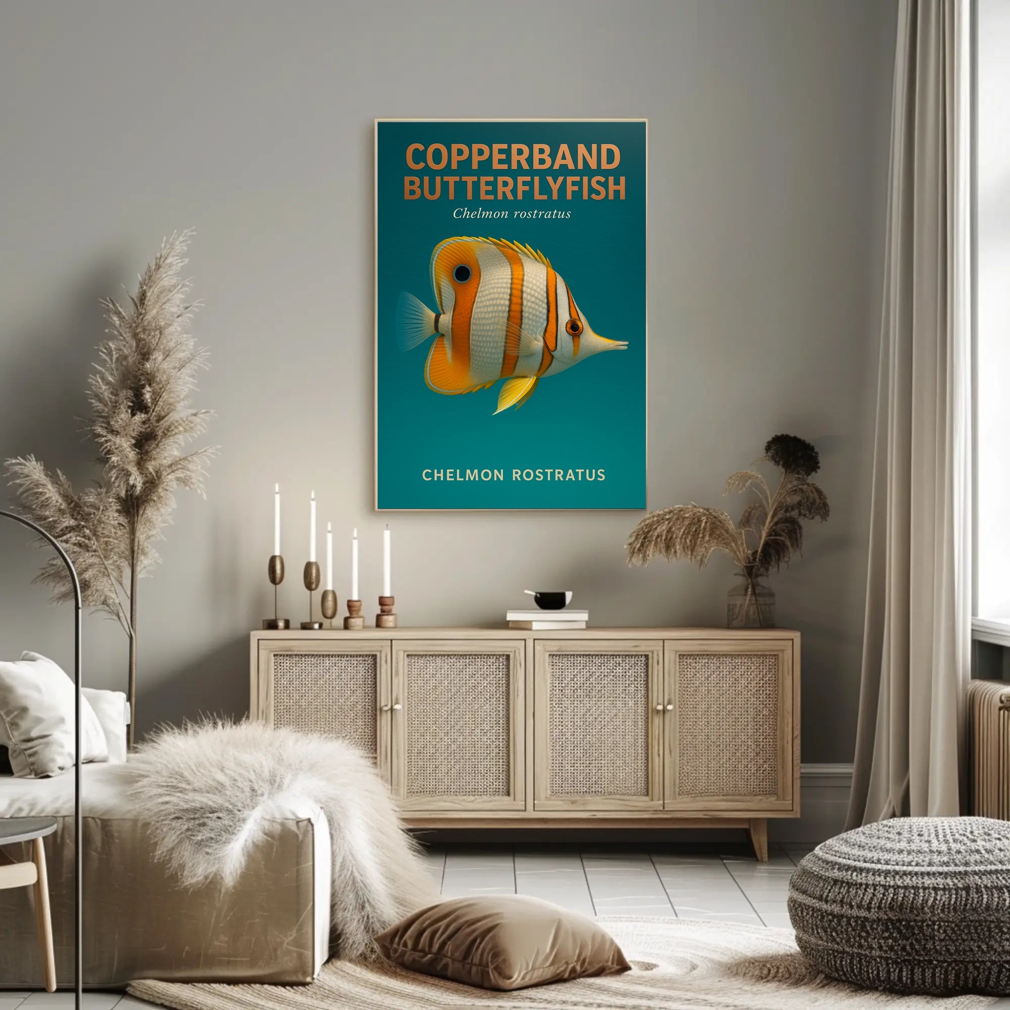 Copperband Butterflyfish Poster PosterGoat