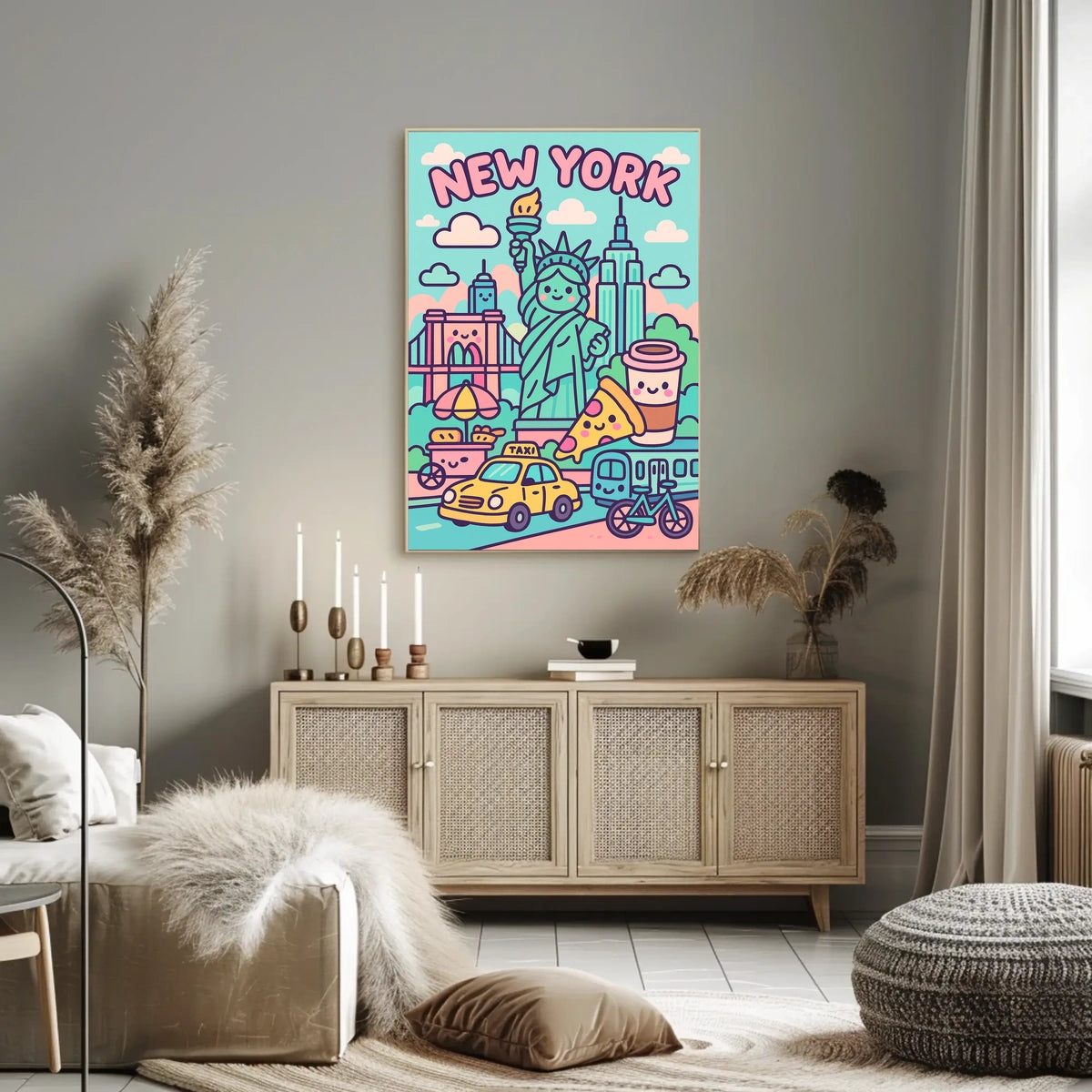 Whimsical New York Adventure Poster