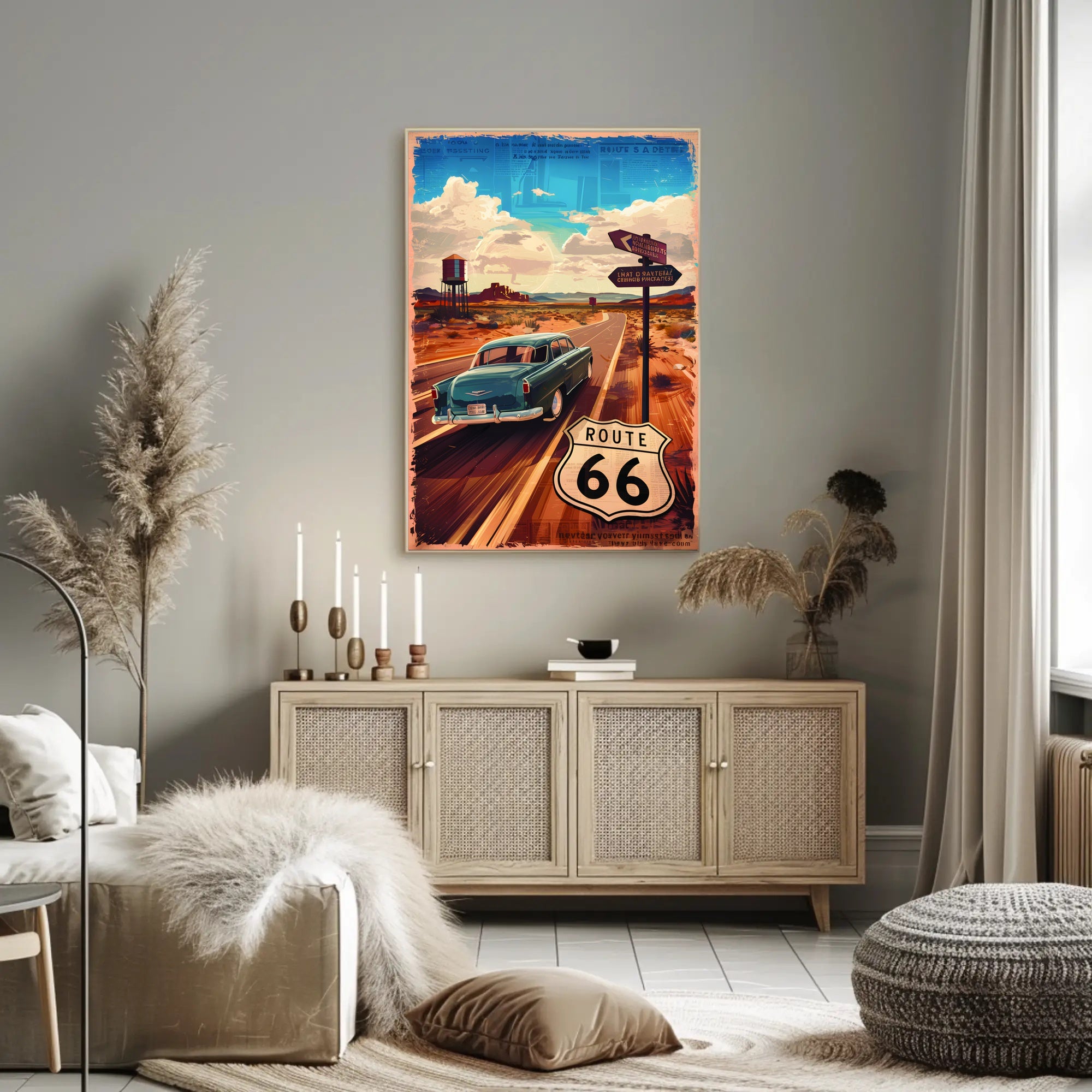 Journey on Route 66 Poster