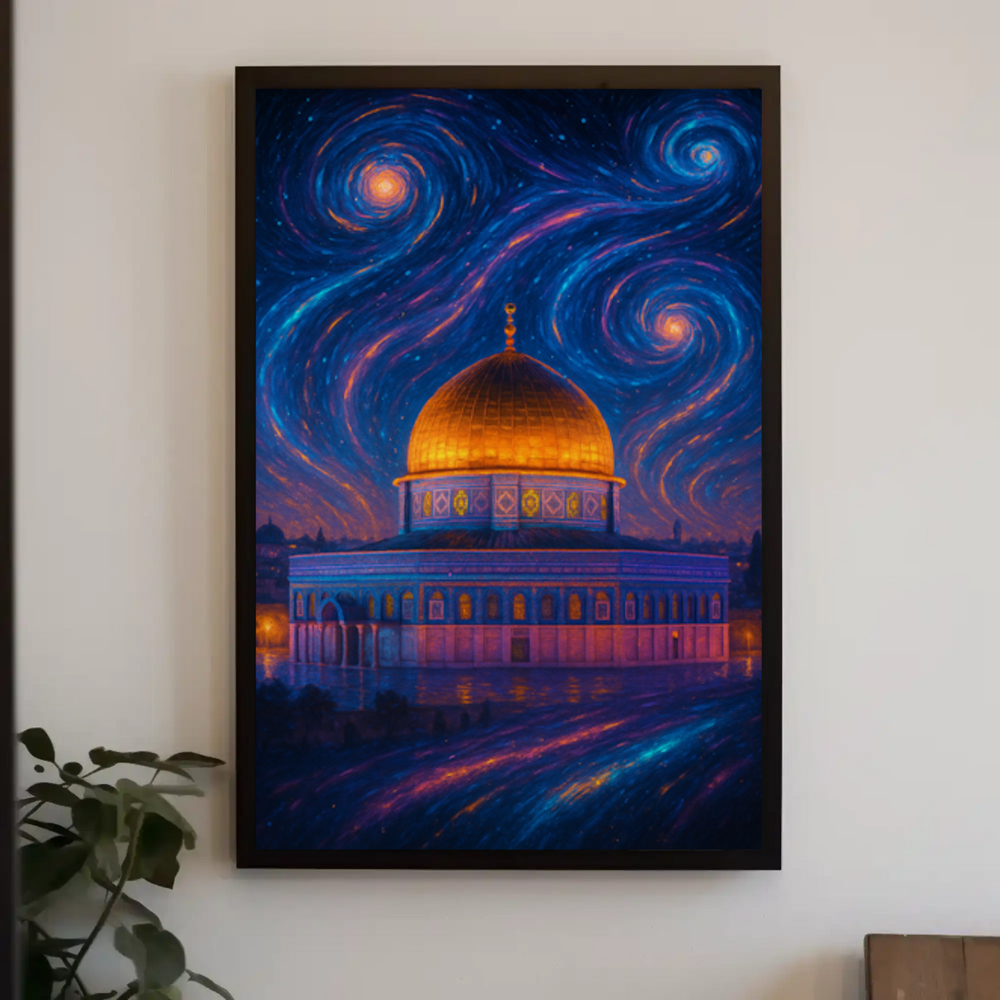 Dome of the Rock Starry Night Heritage Poster