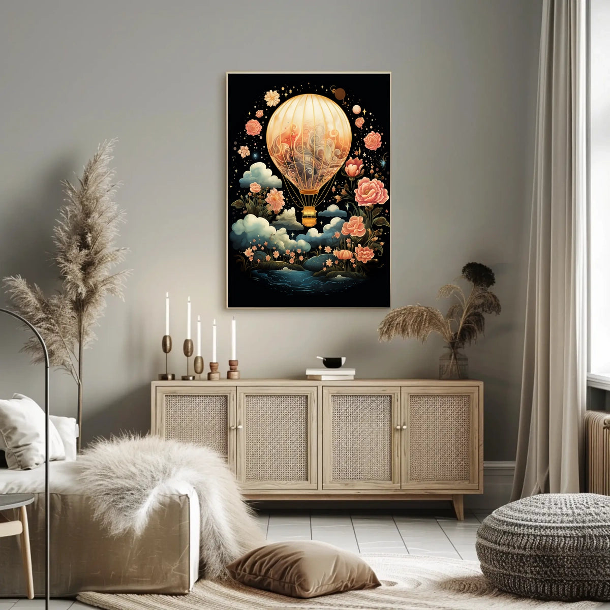 Dreamscape Voyage Surrealism Whimsical Adventure Poster