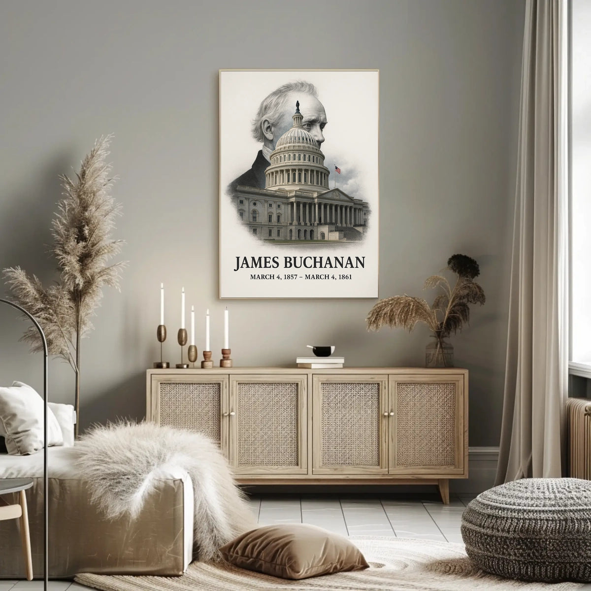 James Buchanan 15th President of the United States Reflections Poster