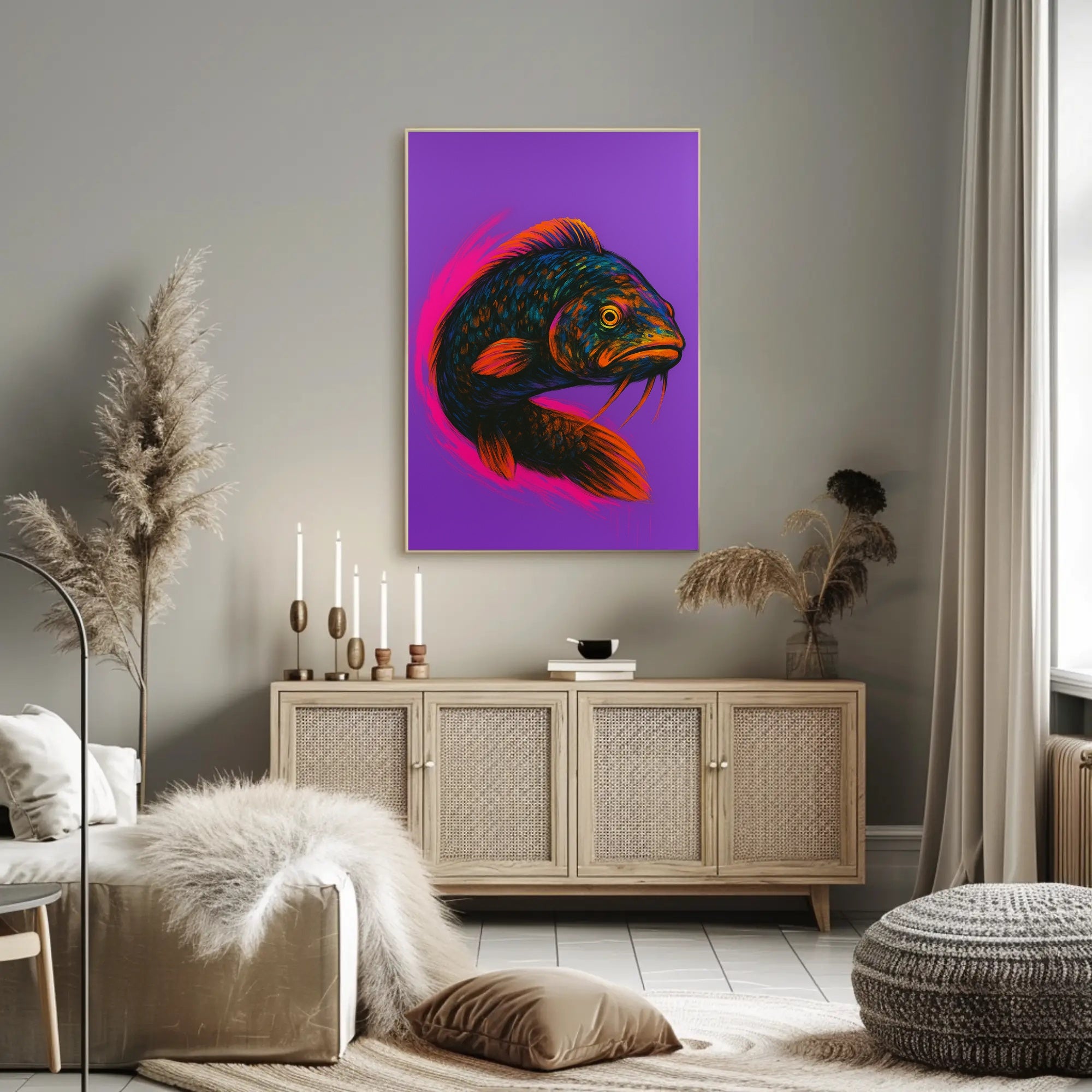 Vibrant Fish Portrait Poster