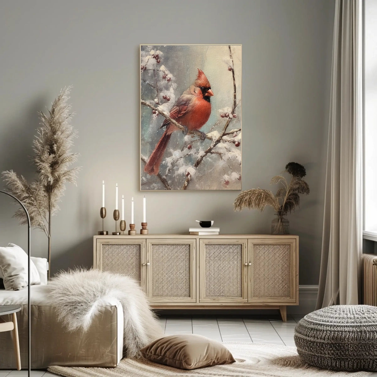 Winter Cardinal Poster