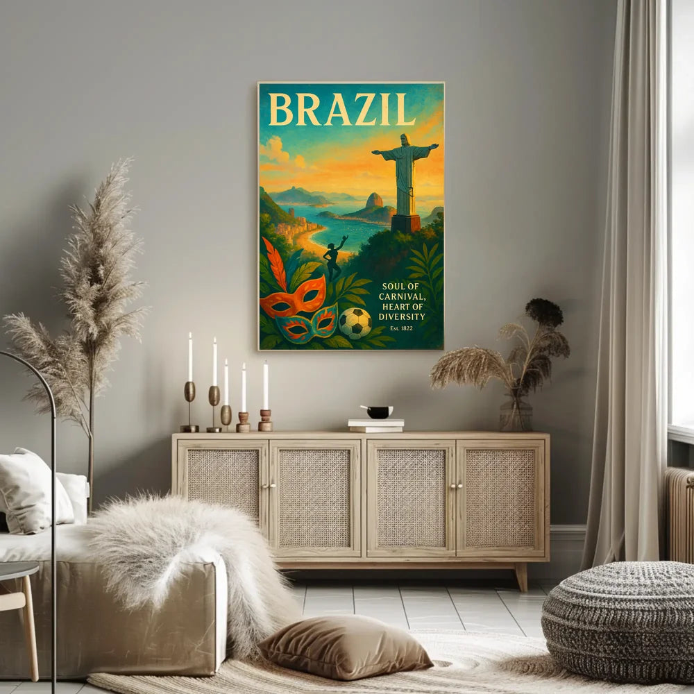 Brazilian Carnival Vintage Vibes Cultural or Heritage Poster PosterGoat