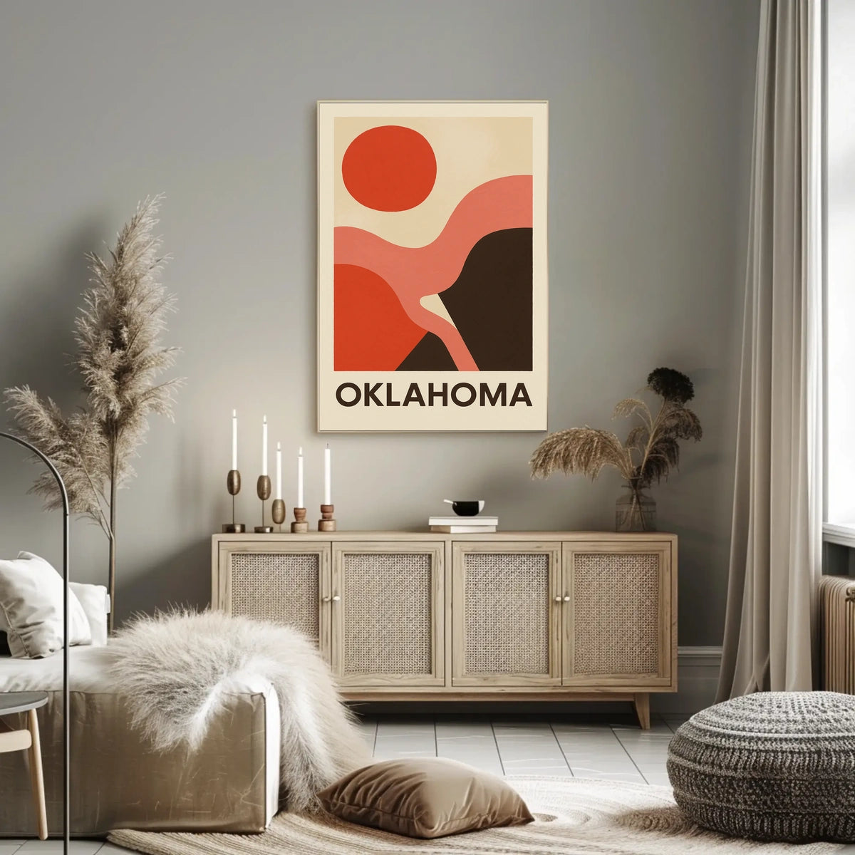 Oklahoma Abstract Art Poster