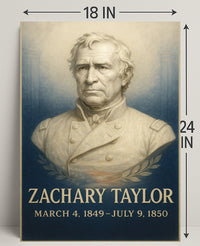 Zachary Taylor Presidential Term Poster PosterGoat