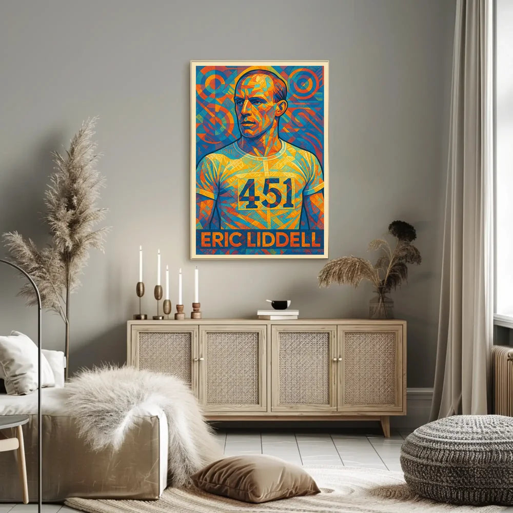 Eric Liddell 451 Geometric Portrait Art Poster