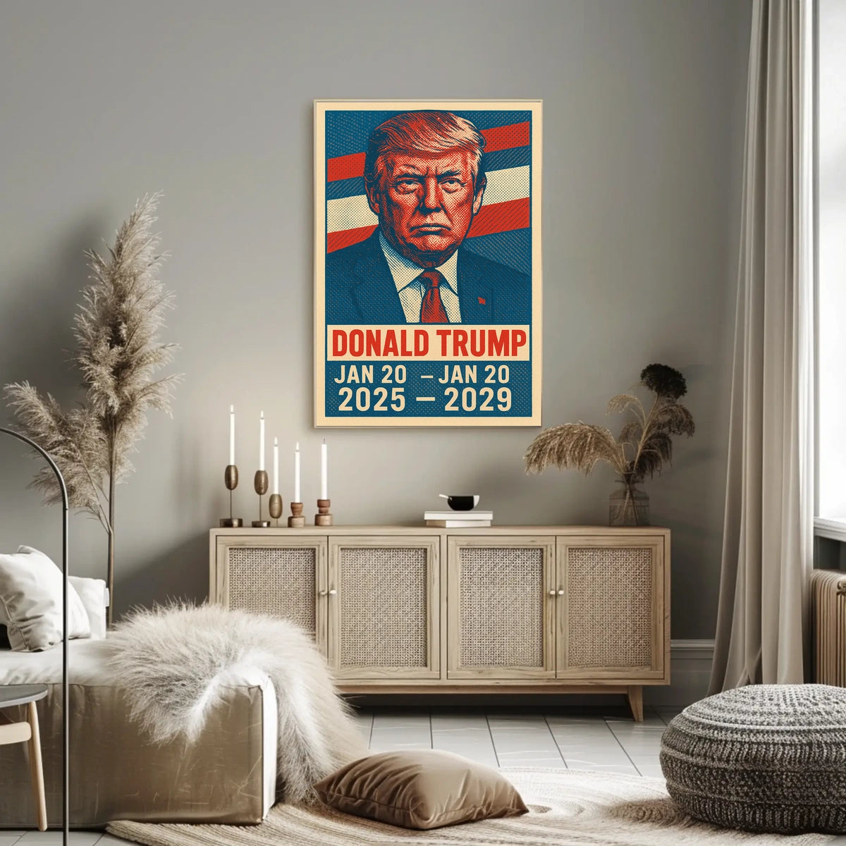 Donald Trump Presidential Term Patriotic Pop Art Poster