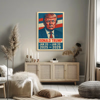 Donald Trump Presidential Term Patriotic Pop Art Poster