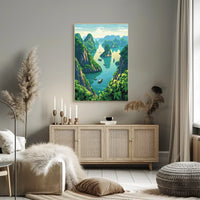 Tropical Seascape Poster: Halong Bay Adventure Art