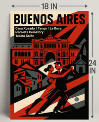 Buenos Aires Highlights Wall Art Print PosterGoat