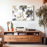 Monochrome Blooms Poster