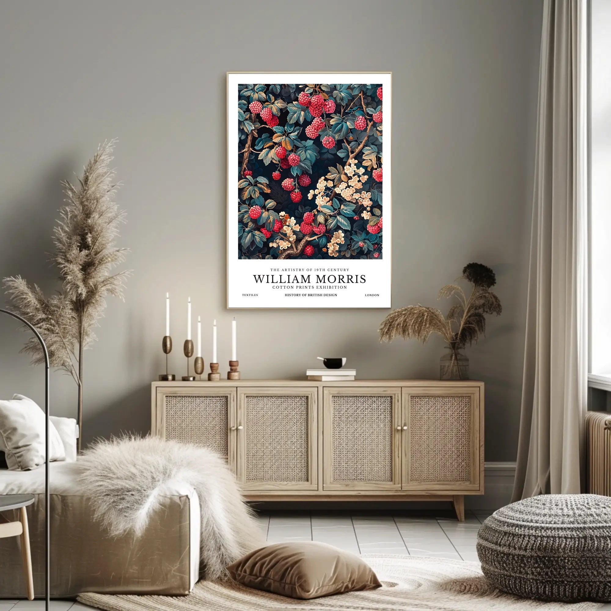 William Morris Cotton Prints Exhibition Poster