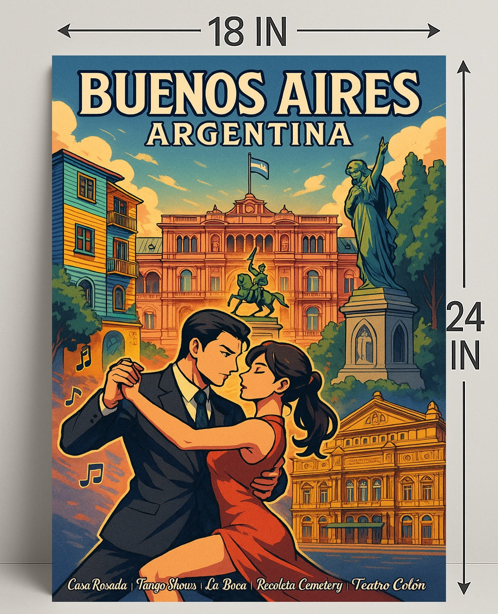 Buenos Aires Cultural Tapestry Poster PosterGoat