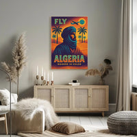 Travel to Algeria Retro Desert Adventure Travel Poster PosterGoat