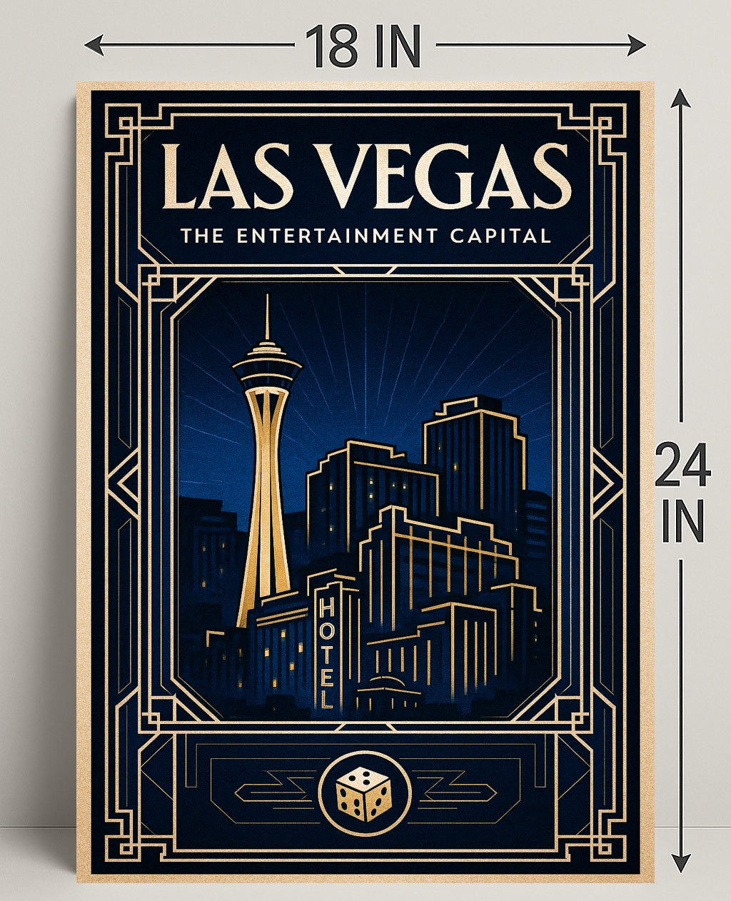 Las Vegas The Entertainment Capital Poster PosterGoat