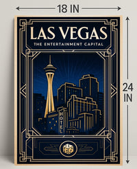 Las Vegas The Entertainment Capital Poster PosterGoat