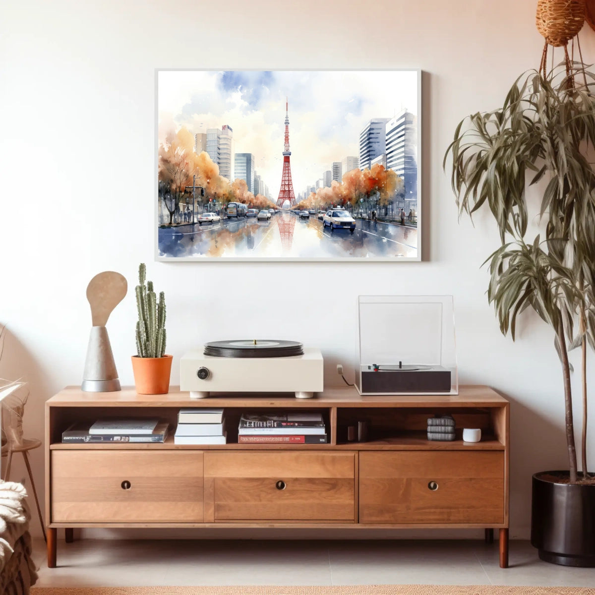 Tokyo Tower Autumn Scene Poster