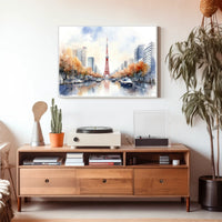 Tokyo Tower Autumn Scene Poster
