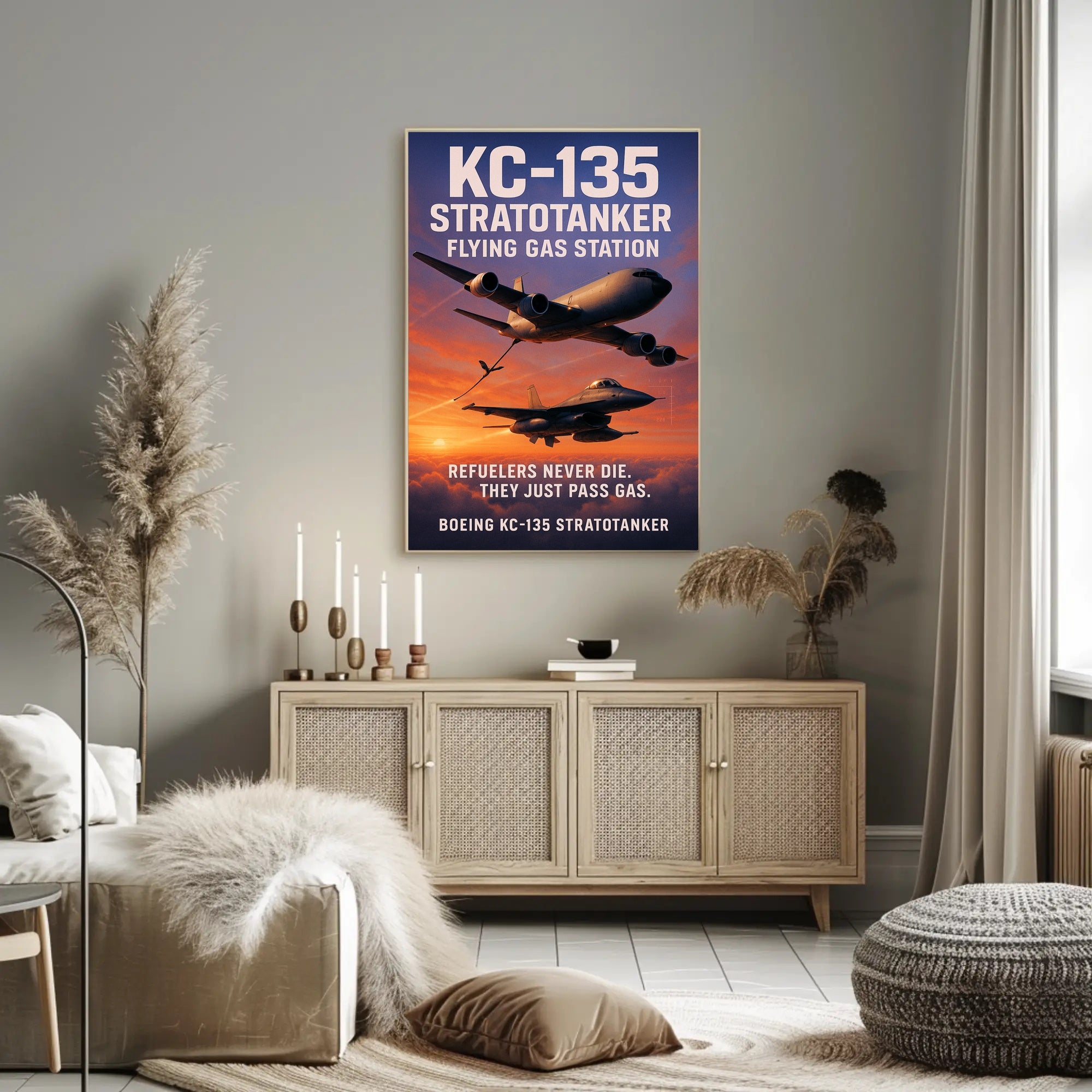 KC-135 Stratotanker Flying Gas Station Poster PosterGoat