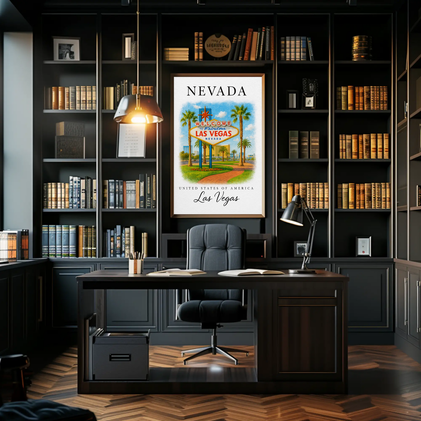Nevada, Las Vegas Signature Series Vintage Travel Poster
