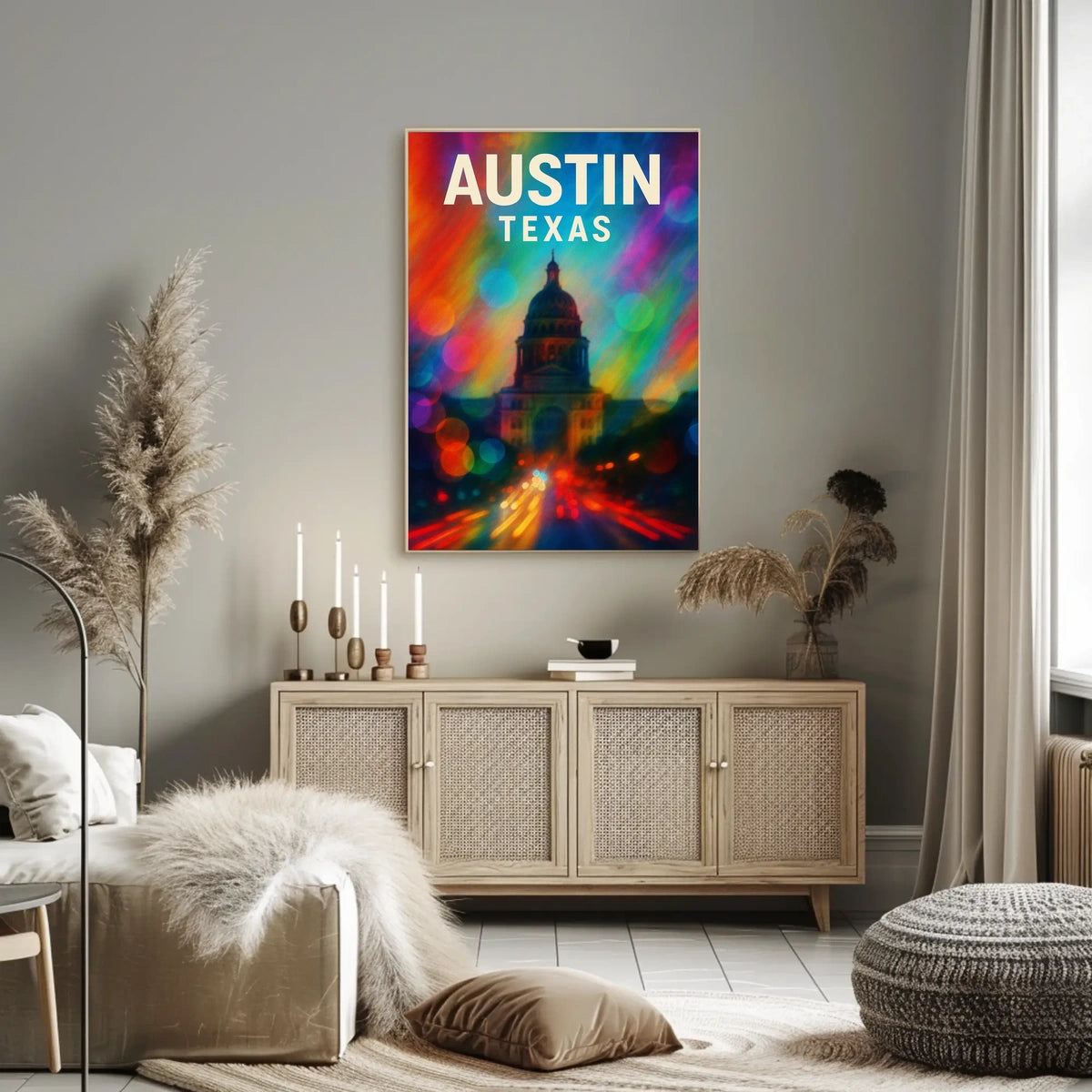 Austin, Texas Vibrant Cityscape Poster