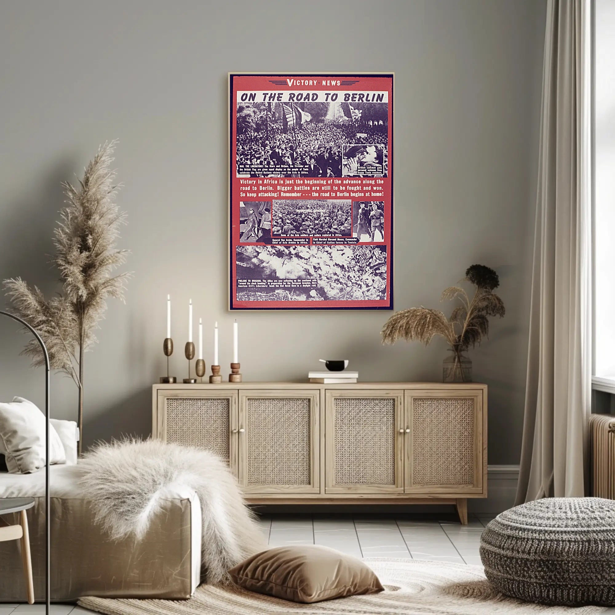 Allied Victories World War II Historical Poster