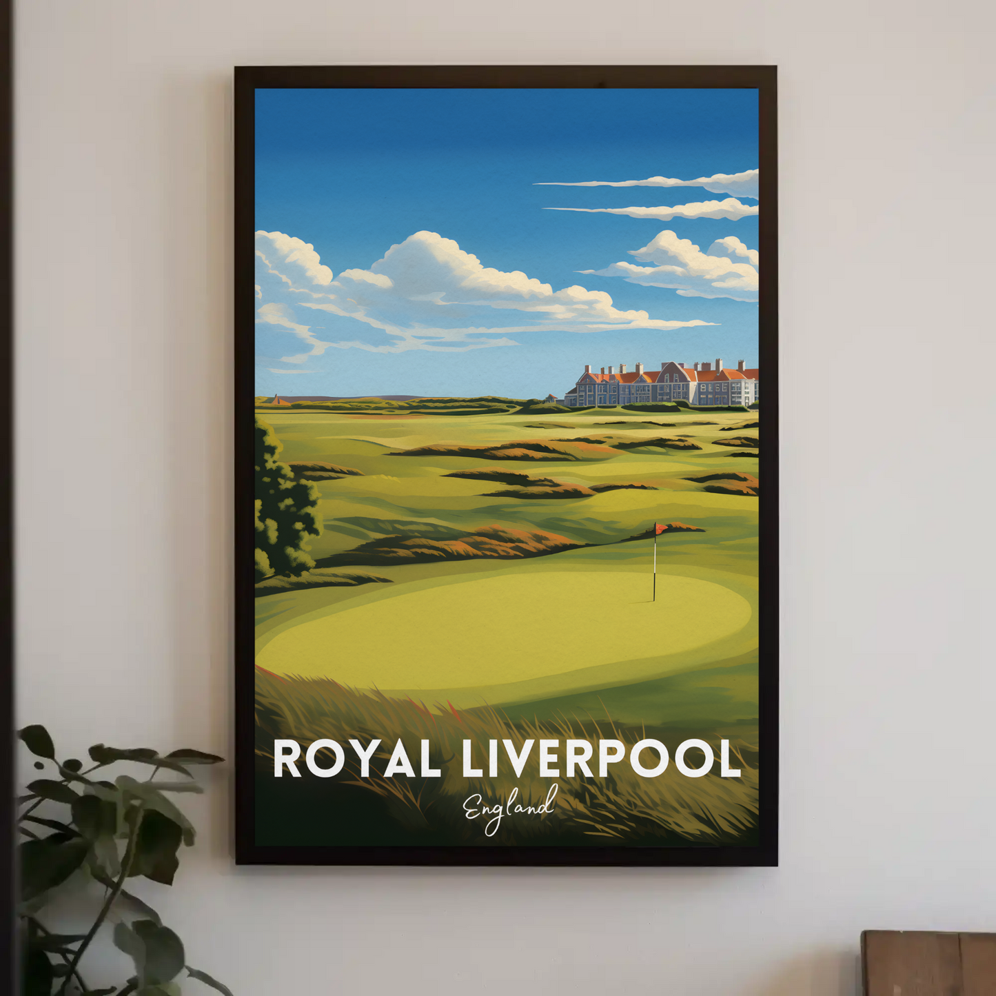 Royal Liverpool Golf Course Travel Poster