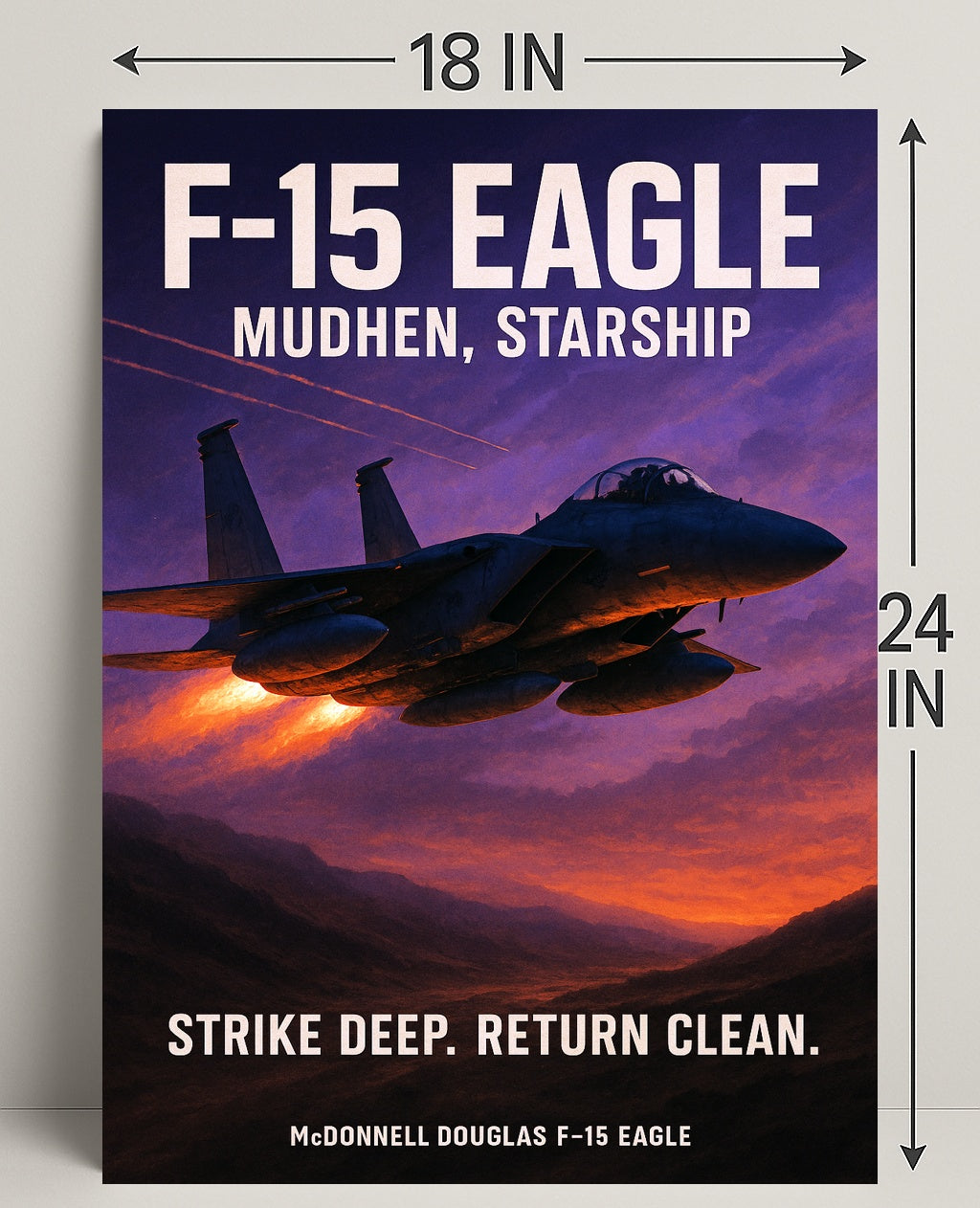 F-15 Eagle Mudhen, Starship Poster PosterGoat