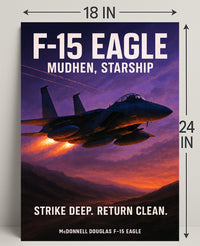 F-15 Eagle Mudhen, Starship Poster PosterGoat