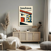 Bauhaus Geometry Modernist Interior Abstract, Artistic, or Pop Culture Poster