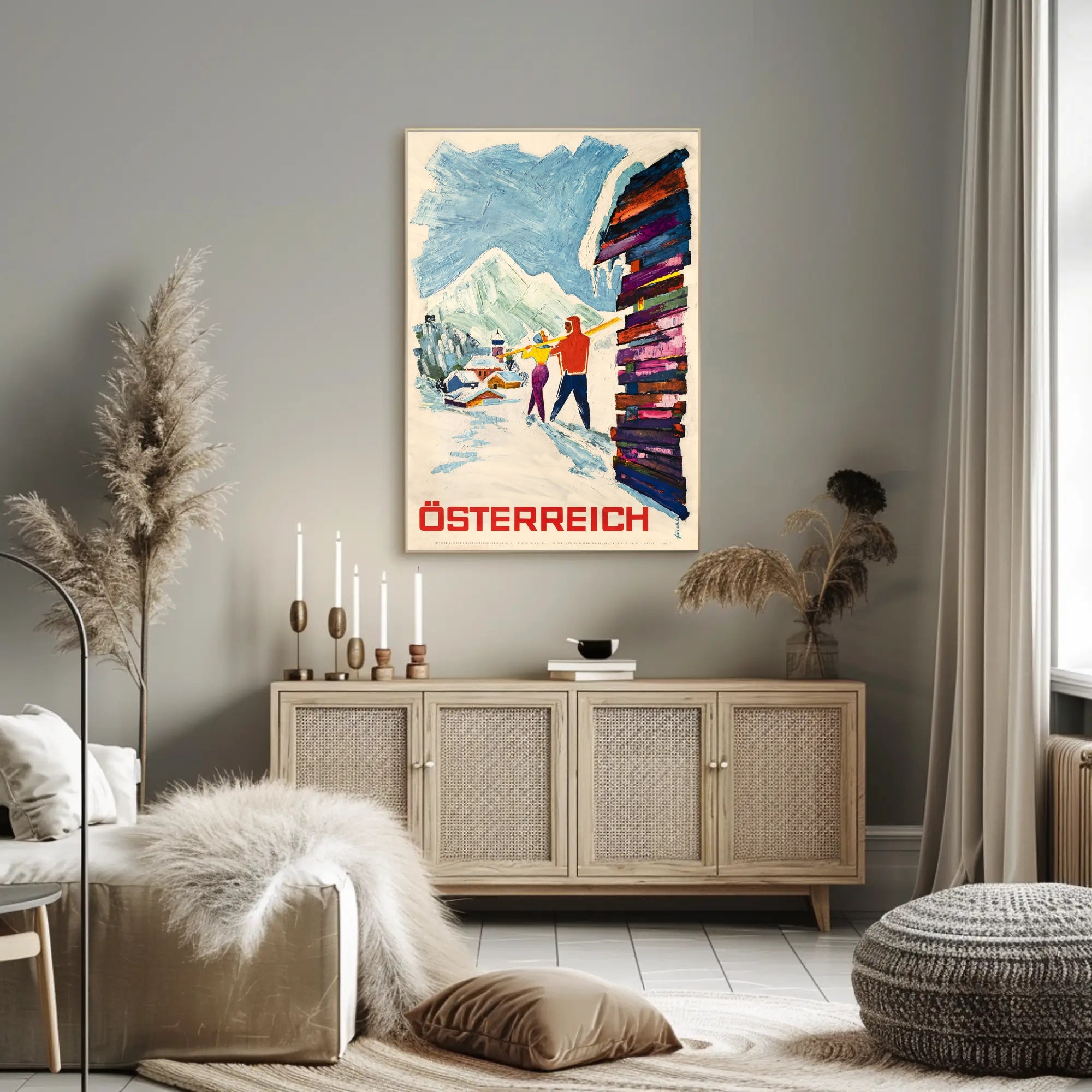 Österreich Winter Adventure Poster PosterGoat