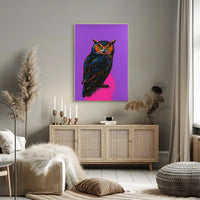 Vibrant Owl Portrait Poster