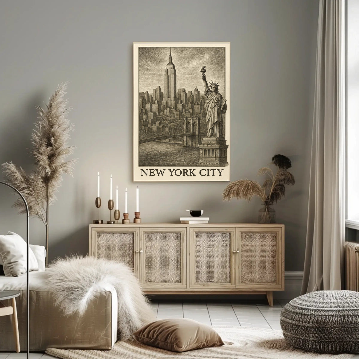 Iconic Landmarks of New York City Poster